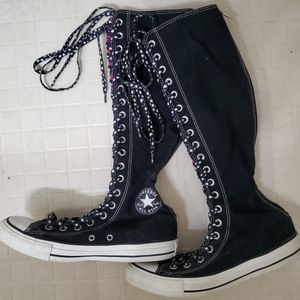 Converse knee high zip up sneakers